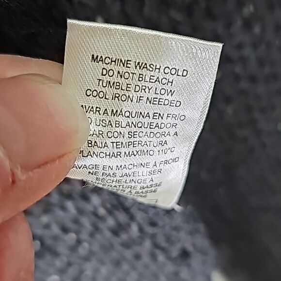 Cardigan by Simply Noelle Open Knit Black Back Slit Size S/M - Picture 5 of 7